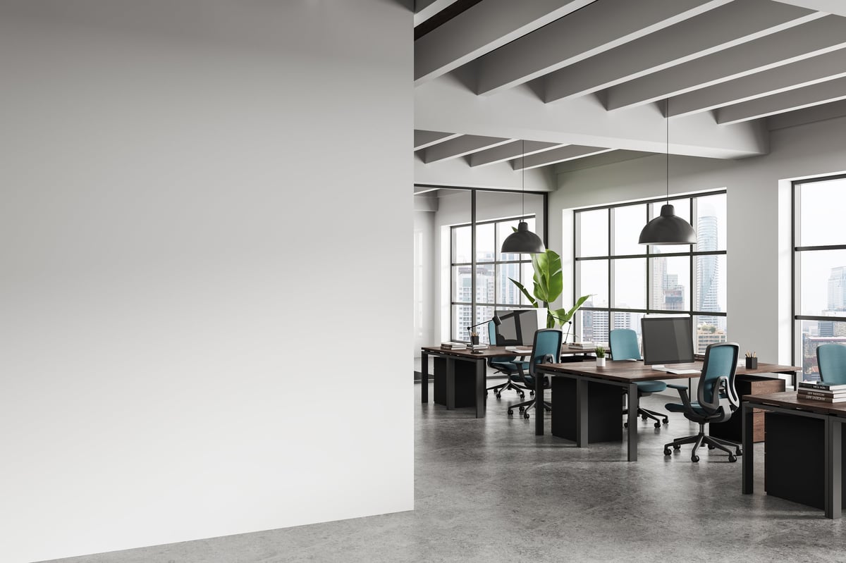 Contemporary office interior modern workspace corporate environment